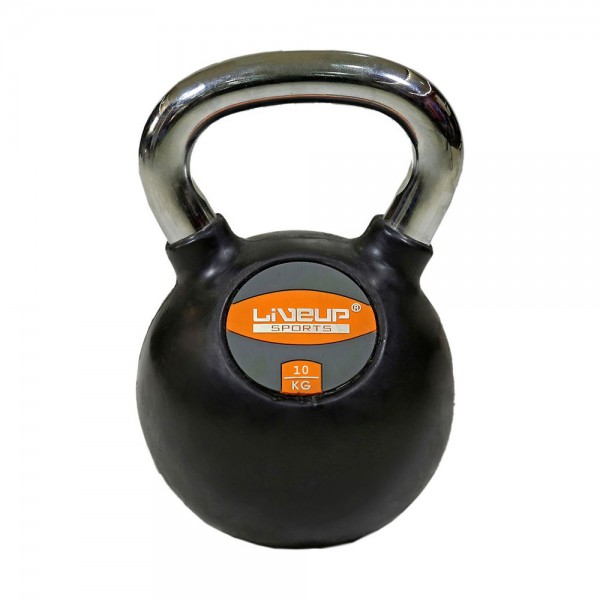 LiveUp Rubber Kettlebell 10 Kgs